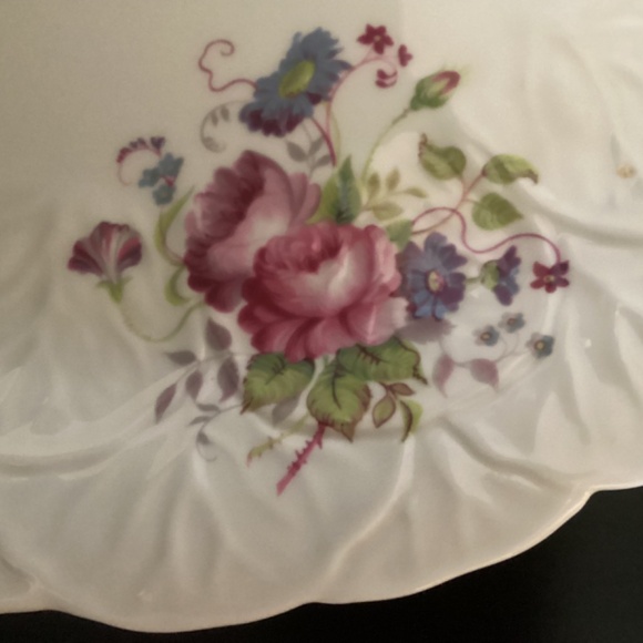 Cake Dessert Plate COALPORT SHREWSBURY VTG 10 3/8" Matching Knife Scalloped Rim - Picture 2 of 9